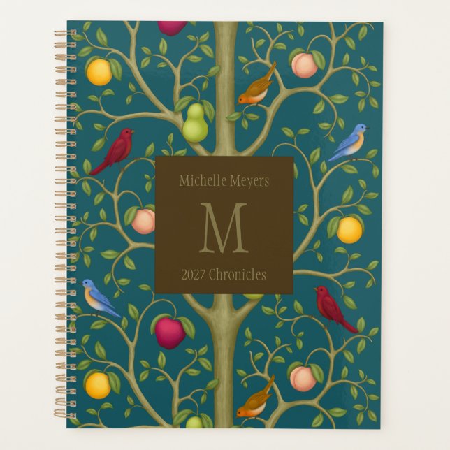 Tree of Living Treasures Monogrammed 8.5x11 Planner (Front)