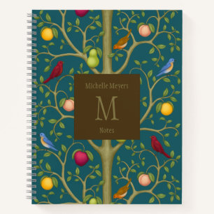 Tree of Living Treasures Monogrammed Notebook