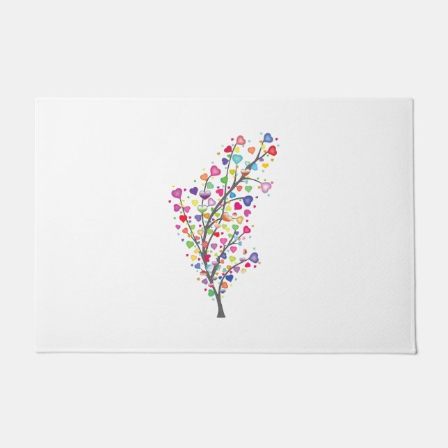 Tree of Love and Harmony Doormat (Front)