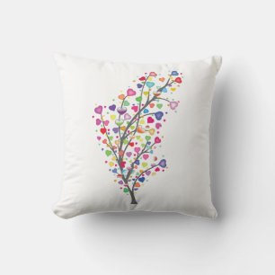 Tree of Love and Harmony Throw Pillow