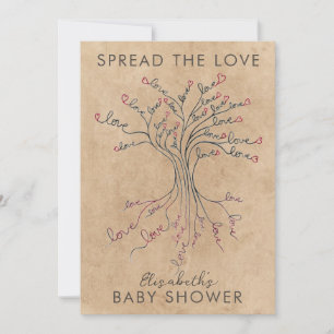   Tree of Love Meaningful Personalized Baby Shower Invitation