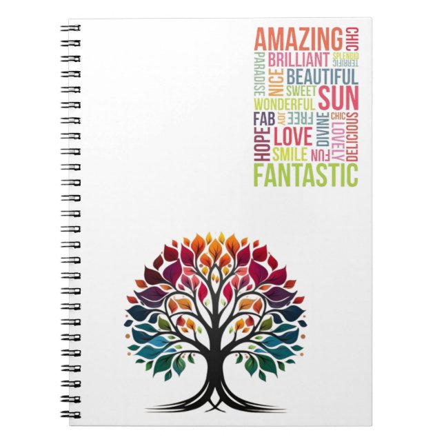 Tree of Positive Vibes Notebook (Front)