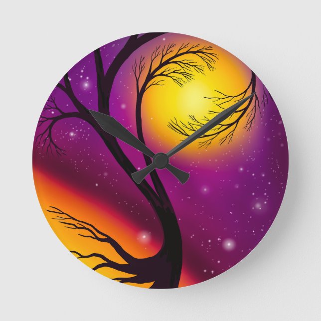 Tree of the soul round clock (Front)