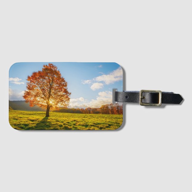 Tree on Fire Luggage Tag (Front Horizontal)