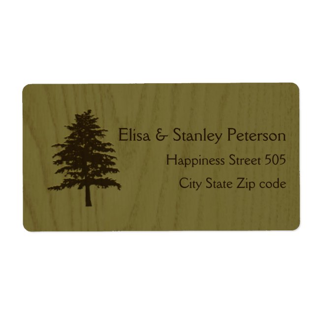 Tree on wood green woodland wedding (Front)
