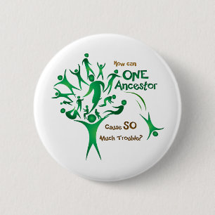 Tree One Ancestor 2 Inch Round Button