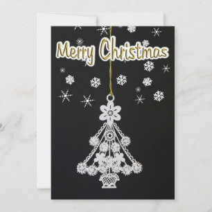 Tree Ornament & Snowflakes Invitation