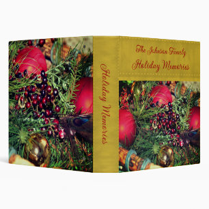 Tree Ornaments Berries Christmas Personalized  Binder