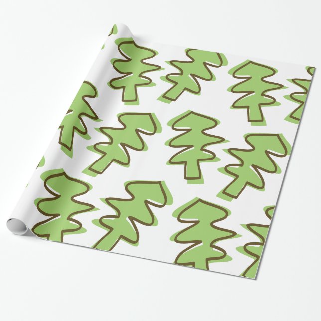 tree patterned wrapping paper (Unrolled)