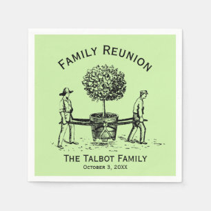 Tree Personalized Family Reunion Paper Napkins