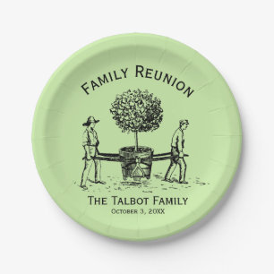 Tree Personalized Family Reunion Paper Plates