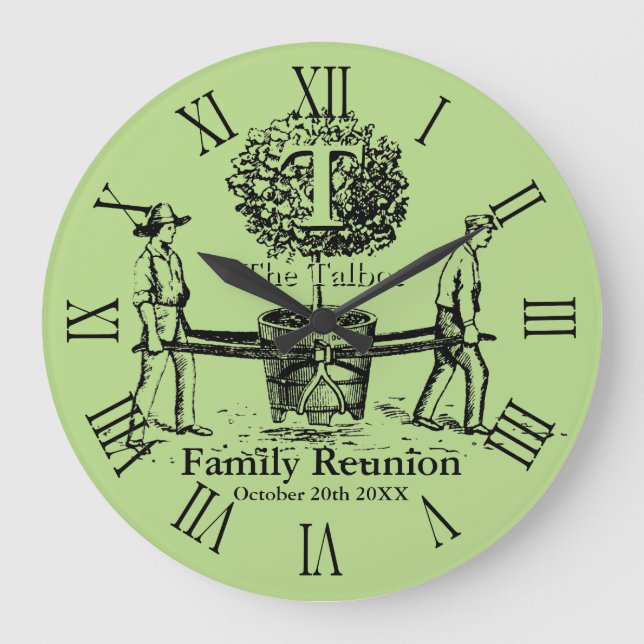 Tree Personalized Family Reunion Wall Clock (Front)