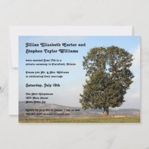 Tree Photo - Wedding Announcement