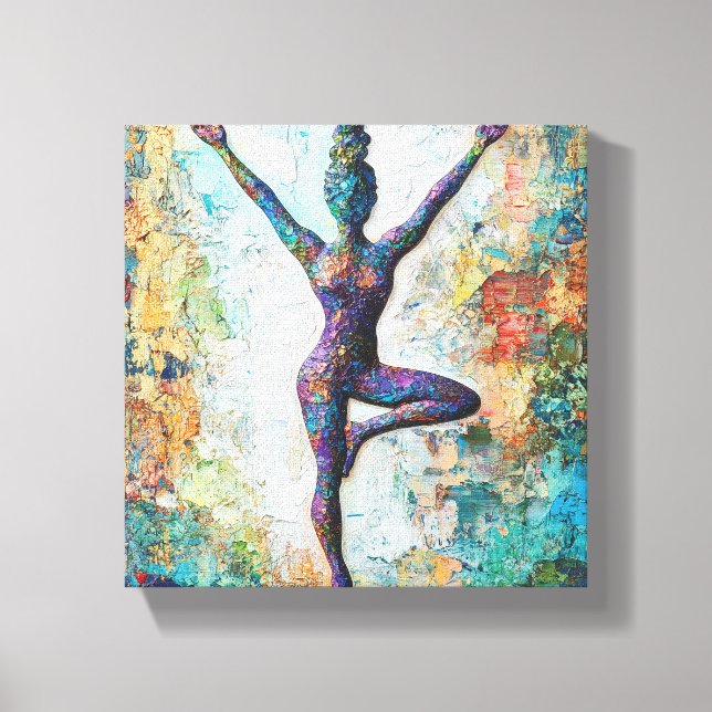 Tree Pose Stretched Canvas Print (Front)