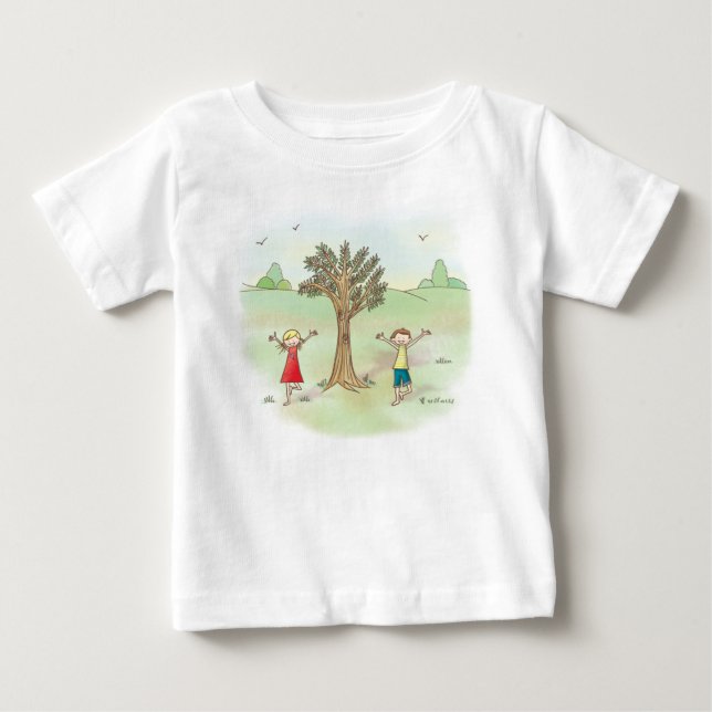 Tree Pose Toddler Long Sleeve Shirt (Front)