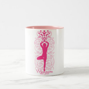 Tree Pose Two-Tone Coffee Mug