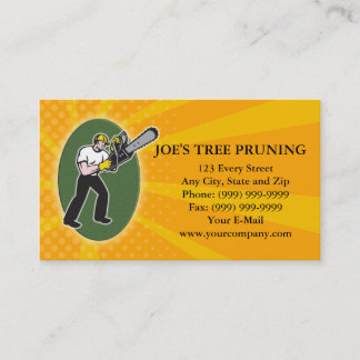 Tree Pruner Tree Surgeon Arborist Business Card