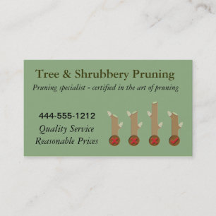 Tree Pruning Business Card examples customizable