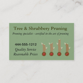 Tree Pruning Business Card examples customizable