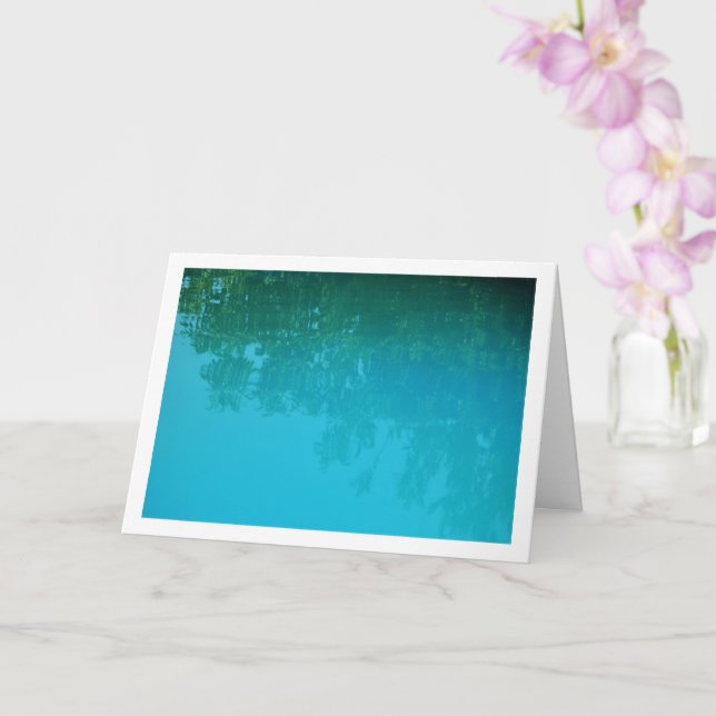 Tree Reflection in Pool Background Card (Orchid)