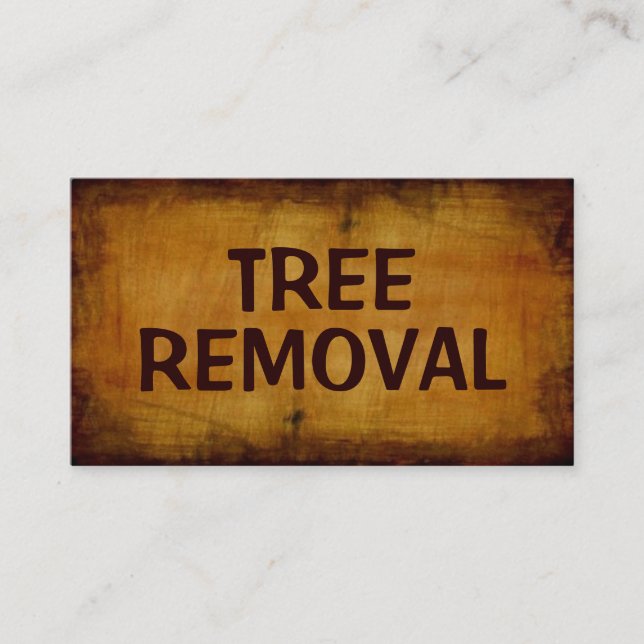 Tree Removal Antique Business Card (Front)