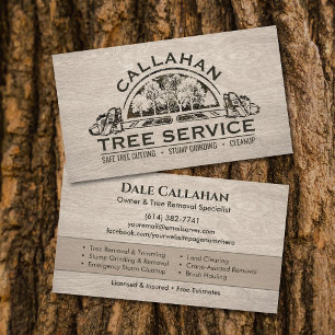 Tree Removal & Stump Grinding Services  Business Card
