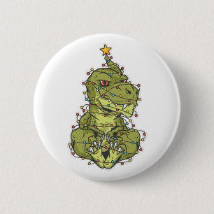 Tree Rex Christmas 2 Inch Round Button