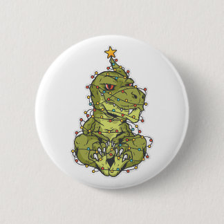 Tree Rex Christmas 2 Inch Round Button