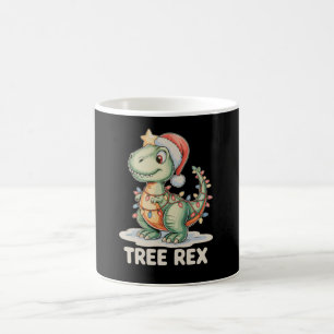 Tree Rex Christmas Dinosaur Xmas Lights T Rex Coffee Mug