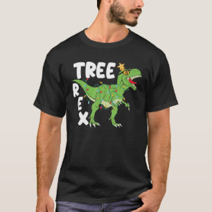 Tree Rex Christmas T - Rex Dinosaur Xmas Kids Boys T-Shirt