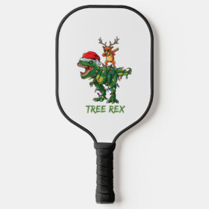 Tree Rex Dinosaur Christmas Costume Xmas Tree Ligh Pickleball Paddle