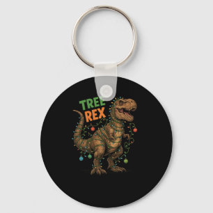 “tree Rex” Dinosaur Holiday Humour Christmas Tee Keychain