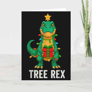 Tree Rex Funny Dinosaur Christmas  Card