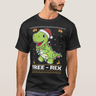 Tree Rex Funny Tyrannosaurus Rex Christmas Pun  T-Shirt