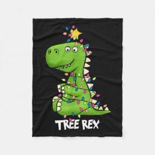 Tree Rex Funny Xmas Trex Boys Toddler Christmas Di Fleece Blanket