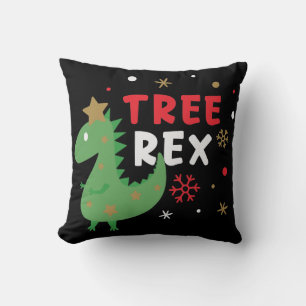 Tree Rex Throw Pillow