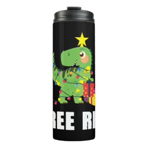 Tree Rex with Christmas balls - funny dino tree Thermal Tumbler