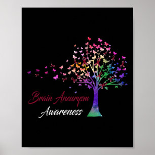 Tree Ribbon Brain Aneurysm Awareness  Poster