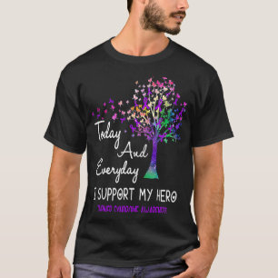Tree Ribbon I Support My Hero Turner Syndrome Awar T-Shirt