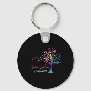 Tree Ribbon Noonan's Syndrome Awareness Keychain