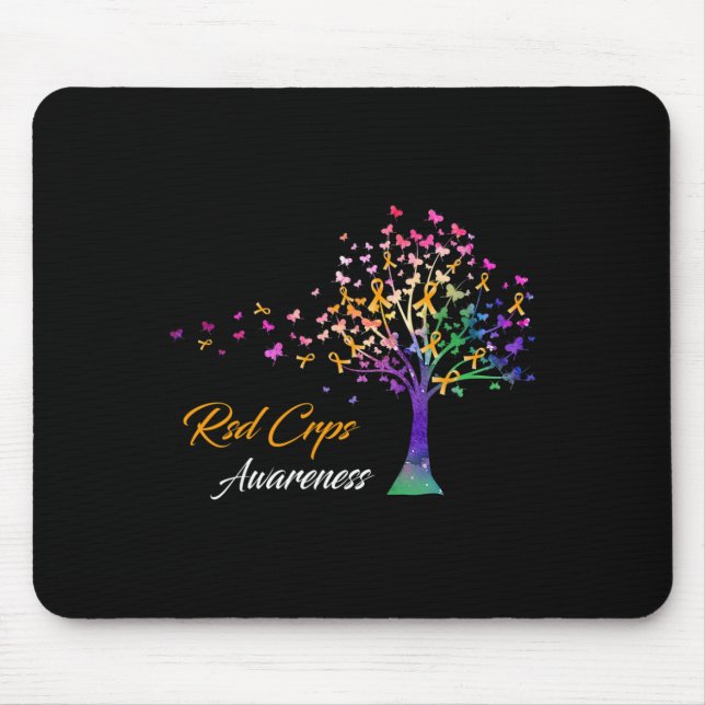 Tree Ribbon Rsd Crps Awareness  Mouse Pad (Front)