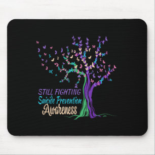 Tree Ribbon Still Fighting Suicide Prevention Awar Mouse Pad