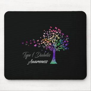 Tree Ribbon Type 1 Diabetes Awareness  Mouse Pad