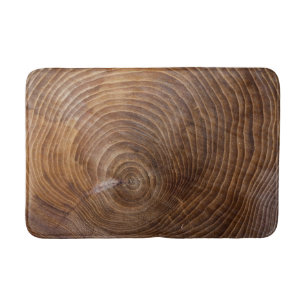 Tree rings bath mat