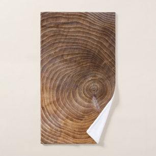 Tree rings hand towel