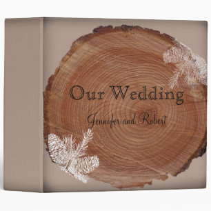Tree Rings Rustic Country Wedding Binder