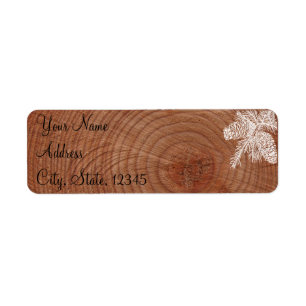 Tree Rings Rustic Country Wedding Label