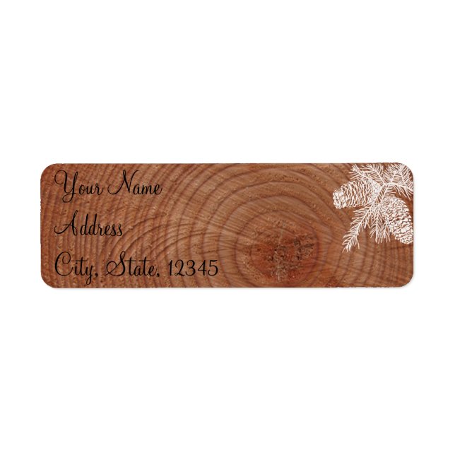 Tree Rings Rustic Country Wedding Label (Front)