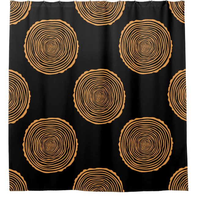 Tree Rings Seamless Pattern. Saw cut tree trunk ba (Front)