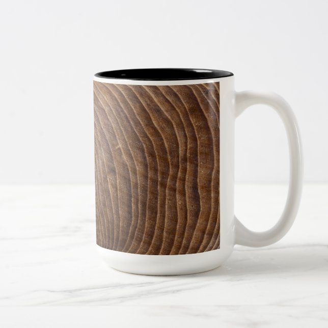 Tree rings Two-Tone coffee mug (Right)